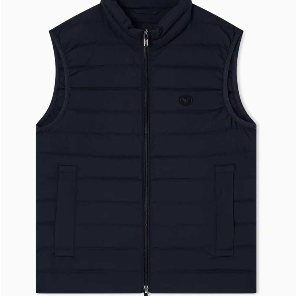 Emporio Armani Navy Blue Puffer Vest